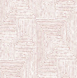 Brewster/ASP 2964-25956 Merritt Red Geometric Wallpaper> Florals
