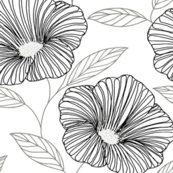 Brewster/ASP 2973-91134 Mythic Black Floral Wallpaper