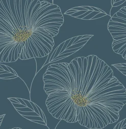 Brewster/ASP 2764-24318 Mythic Blue Floral Wallpaper Best