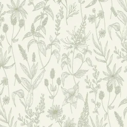 Brewster 2979-37363-5 Nami Olive Floral Wallpaper New