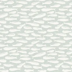 Brewster 3122-10502 Nunkie Light Blue Sardine Wallpaper> Animals & Insects
