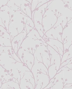 Brewster 2766-42035 Orchis Lavender Flower Branches Wallpaper> Architectural