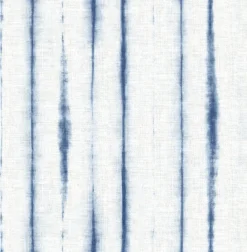 Brewster/ASP 2969-26049 Orleans Blue Shibori Faux Linen Wallpaper Sale