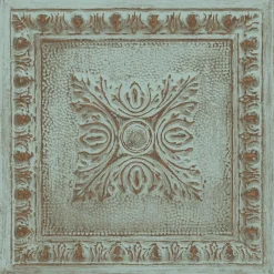 Brewster/ASP 2540-24032 Ornamental Turquoise Tin Tile Wallpaper> Florals
