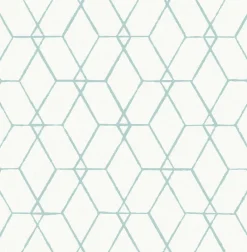 Brewster/ASP 2889-25251 Osterlen Teal Trellis Wallpaper Online