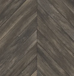 Brewster 2904-24008 Parisian Dark Brown Chevron Wood Wallpaper Outlet