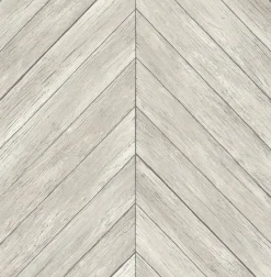 Brewster 2904-24005 Parisian Dove Chevron Wood Wallpaper> Brick, Stone & Wood