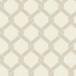 Brewster/ASP 2971-86311 Payton Beige Hexagon Trellis Wallpaper> Florals