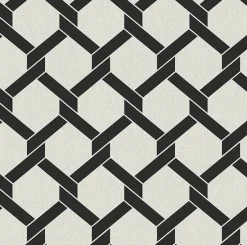 Brewster/ASP 2971-86310 Payton Black Hexagon Trellis Wallpaper> Florals