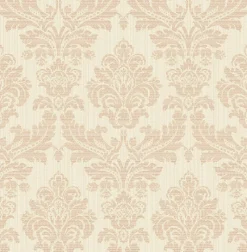 Brewster 2834-25060 Piers Rose Gold Texture Damask Wallpaper> Florals