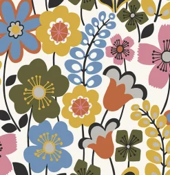 Brewster/ASP 2903-25825 Piper Multicolor Floral Wallpaper