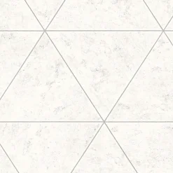 Brewster/ASP 2540-24015 Polished Concrete Silver Geometric Wallpaper> Florals