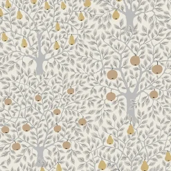 Brewster/ASP 2948-33012 Pomona Light Grey Fruit Tree Wallpaper> Architectural