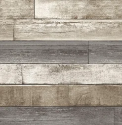Brewster/ASP 2922-22345 Porter Brown Weathered Plank Wallpaper Discount