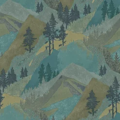 Brewster 3118-12632 Range Green Mountains Wallpaper Clearance