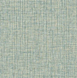 Brewster/ASP 2908-24944 Rattan Teal Woven Wallpaper> Damask, Trellis & Geometrics
