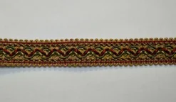 Stock/Trimland 1397 Red Gold Flat Braid Trim> Toile