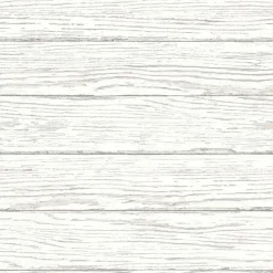 Brewster 3120-13695 Rehoboth White Distressed Wood Wallpaper> Damask, Trellis & Geometrics