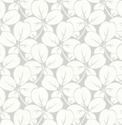 Brewster/ASP 2970-26107 Robert Light Grey Clover Wallpaper Online