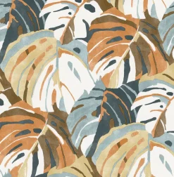 Brewster/ASP 2969-26011 Samara Orange Monstera Leaf Wallpaper Outlet
