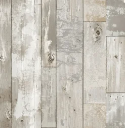 Brewster/ASP 2922-24054 Samuel Light Grey Distressed Wood Wallpaper> Brick, Stone & Wood