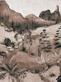 Brewster 391566 Scenic Savanna Sepia Wall Mural> Florals