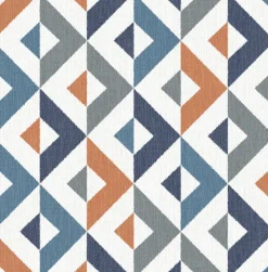 Brewster/ASP 2902-25542 Seesaw Multicolor Geometric Faux Linen Wallpaper> Damask, Trellis & Geometrics
