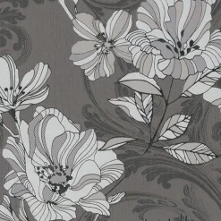 Brewster/ASP 4019-86401 Selene Silver Mucha Floral Wallpaper Discount