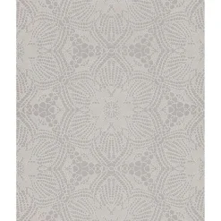 Brewster 376058 Seychelles Grey Medallion Wallpaper> Florals