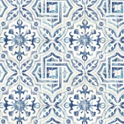 Brewster 2904-12332 Sonoma Navy Spanish Tile Wallpaper> Architectural