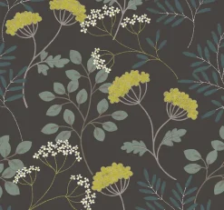 Brewster/ASP 2975-87544 Sorrel Black Botanical Wallpaper> Architectural