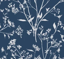 Brewster/ASP 2927-80712 Southport Navy Delicate Branches Wallpaper Hot