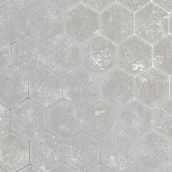 Brewster 2927-00401 Starling Grey Honeycomb Wallpaper Best