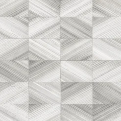 Brewster 2904-25379 Stratum Grey Geometric Faux Wood Wallpaper Outlet
