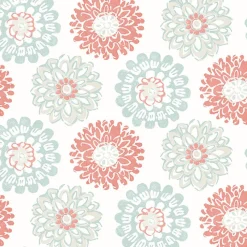 Brewster 3120-13701 Sunkissed Coral Floral Wallpaper> Architectural
