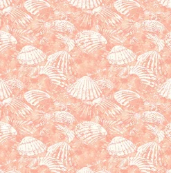 Brewster 2904-25689 Surfside Coral Shells Wallpaper> Damask, Trellis & Geometrics