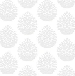 Brewster 3118-25091 Totem Light Grey Pinecone Wallpaper> Mens & Lodge