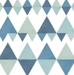 Brewster/ASP 2821-25129 Trilogy Blue Geometric Wallpaper> Florals