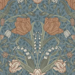 Brewster/ASP 2948-33009 Tulipa Blue Floral Wallpaper Sale