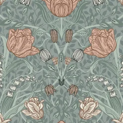 Brewster/ASP 2948-33010 Tulipa Sage Floral Wallpaper> Architectural