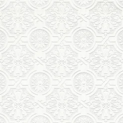 Brewster 4000-32817 Victorian White Tin Ceiling Paintable Wallpaper Discount
