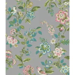 Brewster 375065 Willem Taupe Painted Garden Wallpaper> Architectural