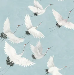 Brewster/ASP 2764-24300 Windsong Blue Crane Wallpaper Online