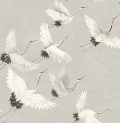 Brewster/ASP 2764-24304 Windsong Grey Crane Wallpaper Clearance