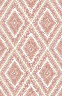 Brewster/ASP 2969-26015 Zaya Orange Tribal Diamonds Wallpaper> Florals