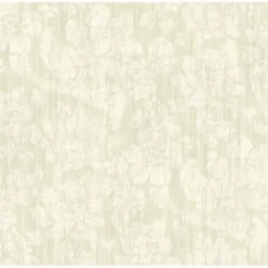 Stock/York AD1291 Cream Jacobean Floral on Metallic Cream Wallpaper> Damask, Trellis & Geometrics