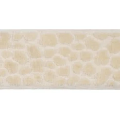 Stock/Europatex Alpas Pearl 3.5 inch Antique Cream Cut Velvet Europatex Trim Hot