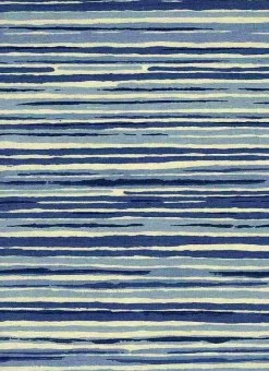 Laura Kiran Artstripe Print Oceana Fabric> Stripes & Chevrons