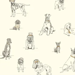 York Ashford Toiles Dog's Life Wallpaper (AF1938_B12)> Kids