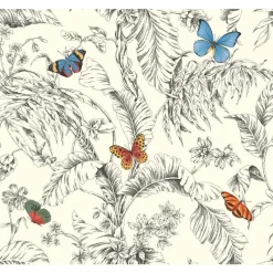 York Ashford Toiles Papillion Wallpaper (AF2025_B12) Clearance